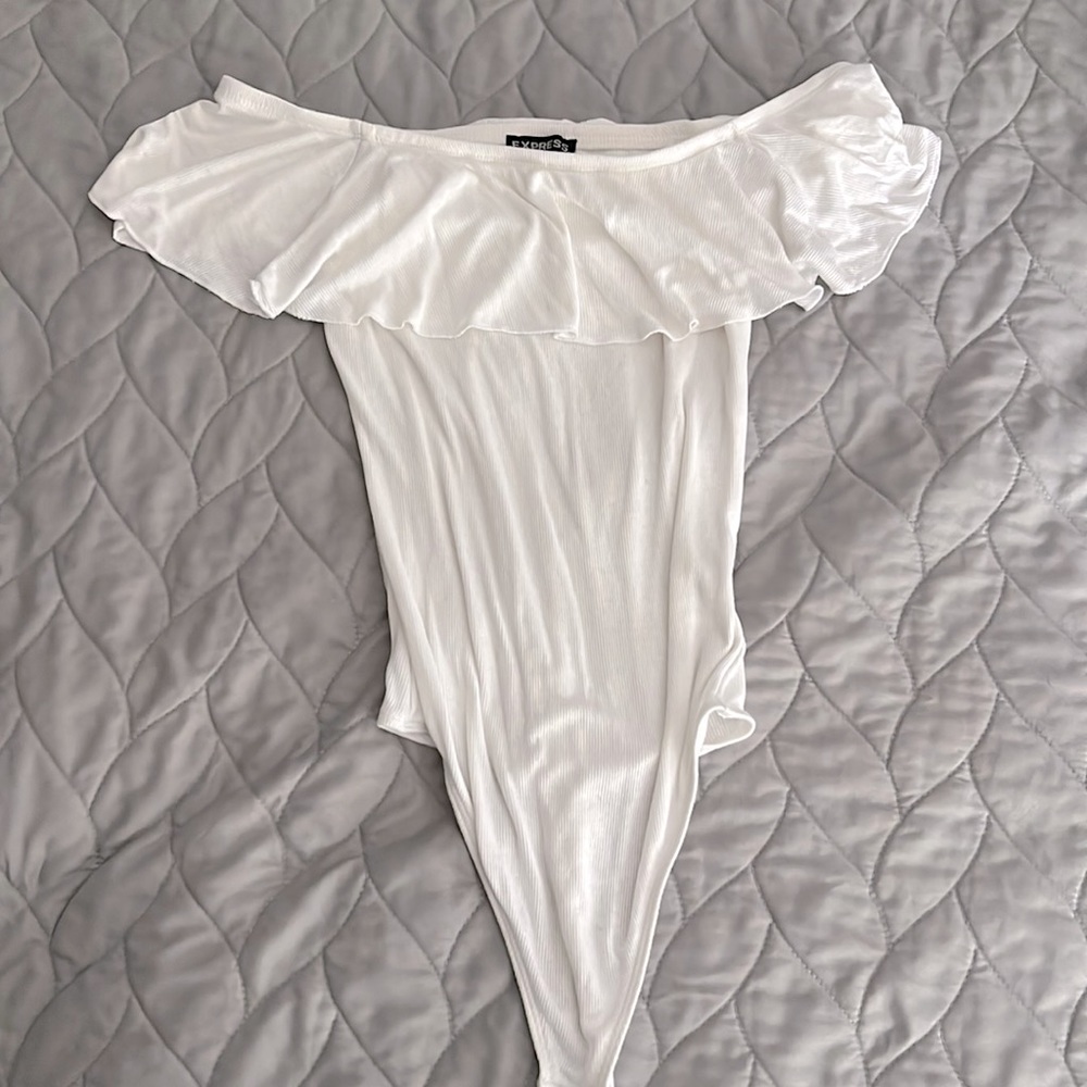 Express XS White Bodysuit
